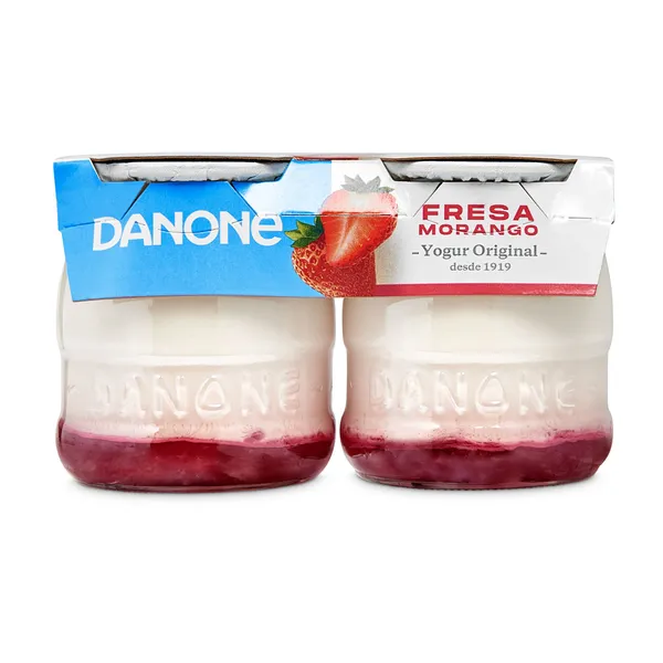 Yogur con fresa Danone pack 2 x 130 g 2