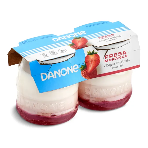 Yogur con fresa Danone pack 2 x 130 g 3