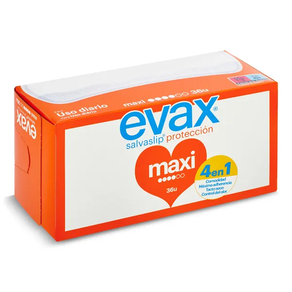Protegeslips protección maxi Evax caja 36 unidades