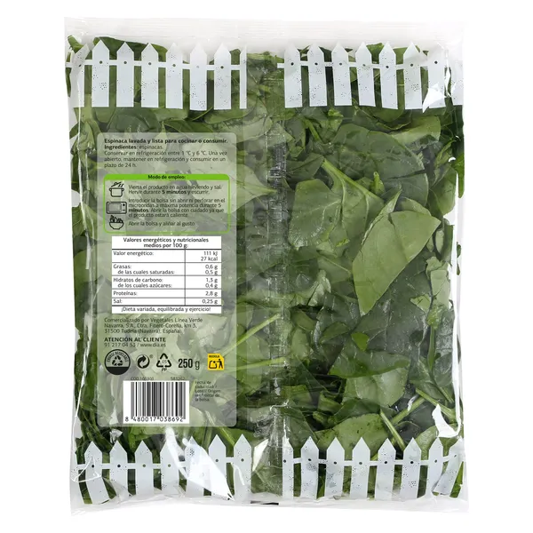 Espinacas Dia Vegecampo 250 g 3