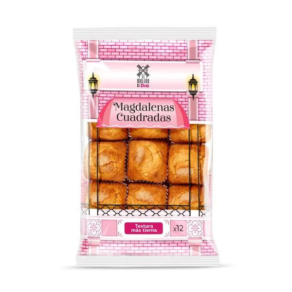 Magdalenas cuadradas El molino de Dia bolsa 350 g