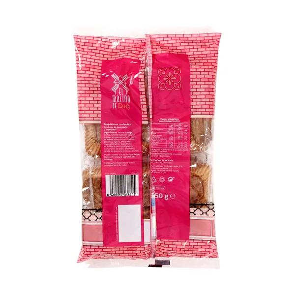 Magdalenas cuadradas El molino de Dia bolsa 350 g 2