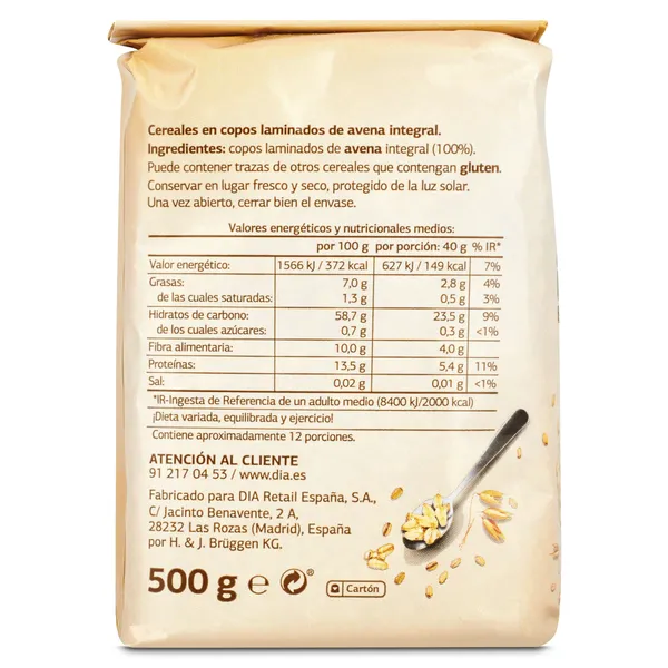 Copos de avena Gran Dia 500 g 4
