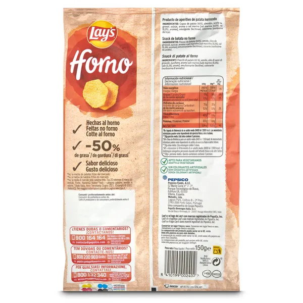Lay's Horno al punto de sal 150 g 3