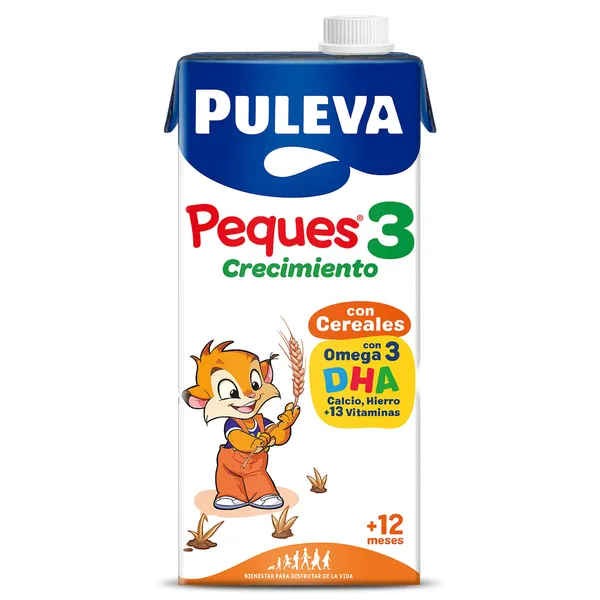 Preparado lácteo de crecimiento con cereales +12 meses Peques 3 Puleva 1 L 2