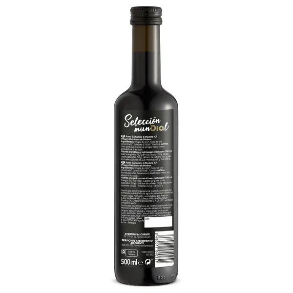 Vinagre balsámico de Módena Dia Selección Mundial 500 ml 3