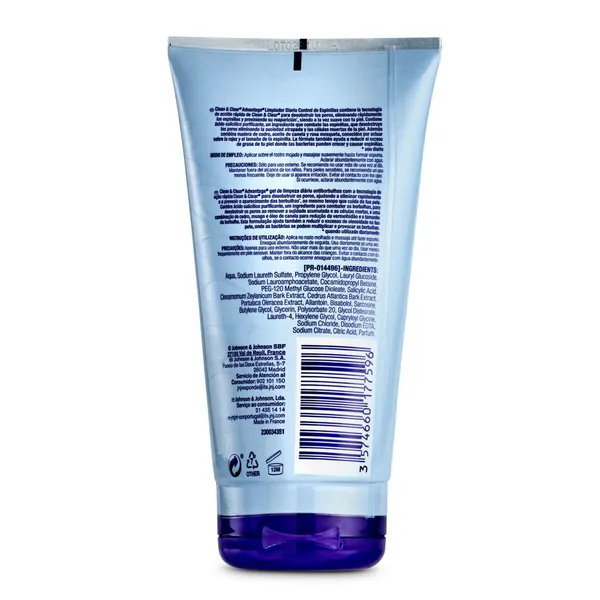 Gel limpiador facial diario antiespinillas Clean & Clear tubo 150 ml 2