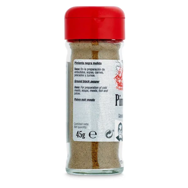 Pimienta negra molida Dani frasco 45 g 2