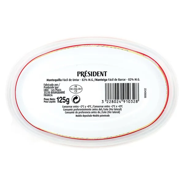 Mantequilla fácil de untar President tarrina 125 g 4