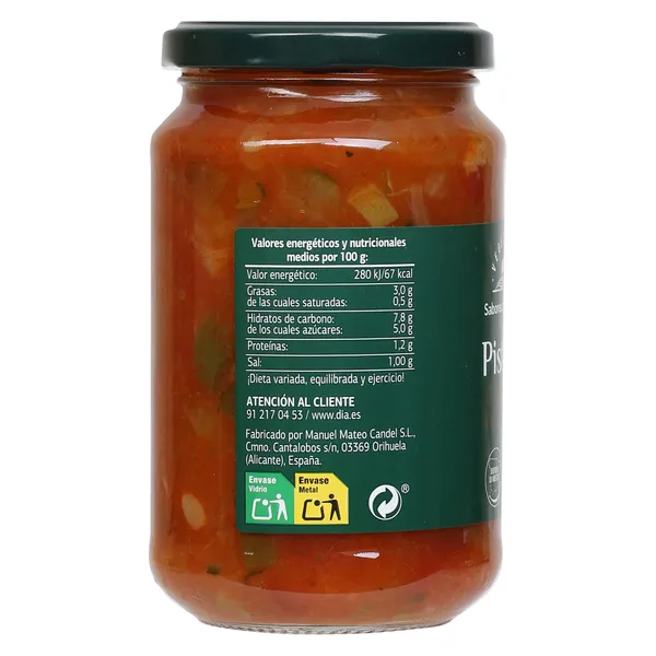 Pisto con aceite de oliva Dia Vegecampo frasco 350 g 3