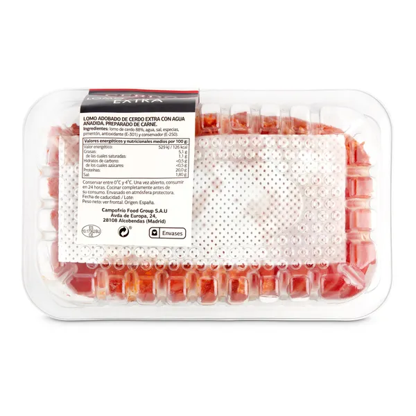Cinta de lomo adobada Selección de Dia bandeja 850 g aprox. 4