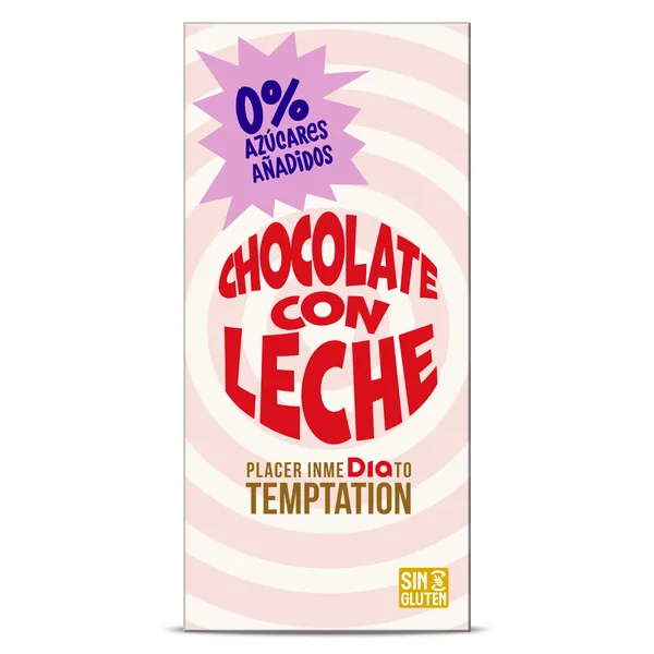 Chocolate con leche sin azúcares añadidos Dia Temptation 100 g 2