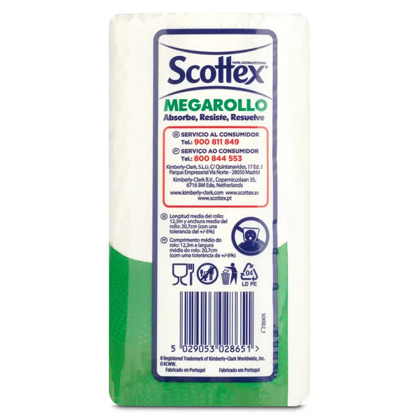 Papel de cocina megarollo Scottex 2 unidades 5