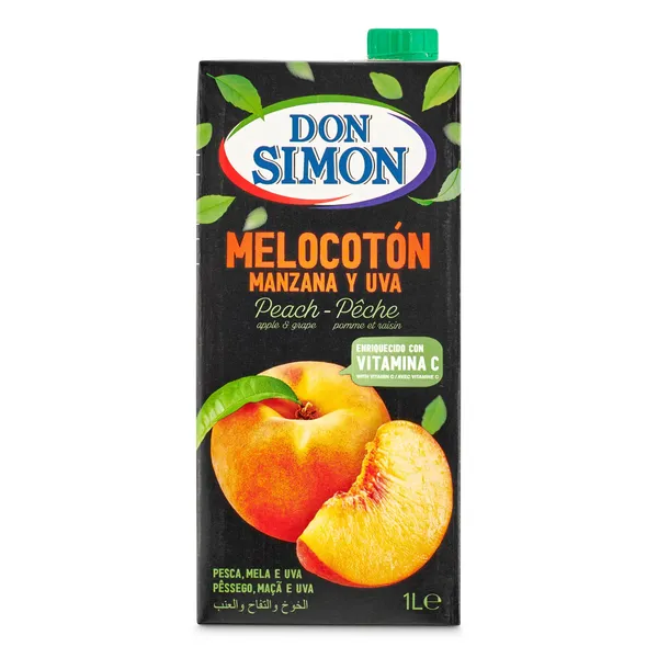 Zumo melocotón uva y manzana Don Simón brik 1 L 2