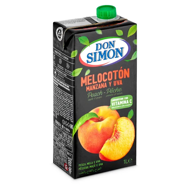 Zumo melocotón uva y manzana Don Simón brik 1 L