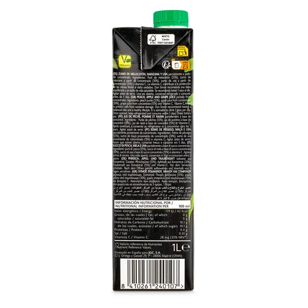 Zumo melocotón uva y manzana Don Simón brik 1 L 3