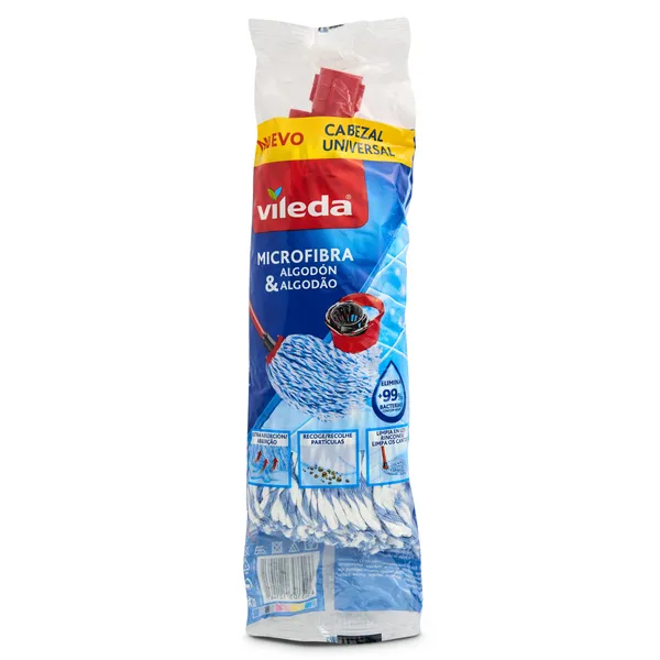 Fregona microfibra y algodón Vileda 1 unidad 2