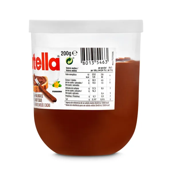 Crema de cacao con avellanas Nutella 200 g 3