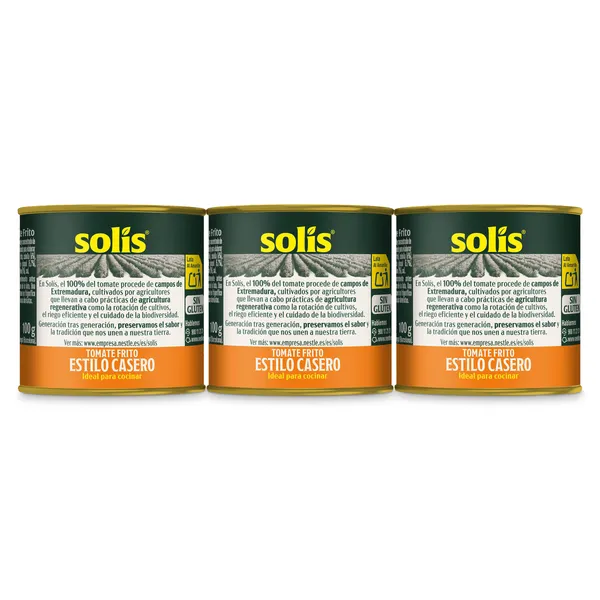 Tomate frito estilo casero Solís 3 x 100 g 5