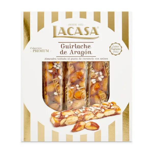 Turrón de guirlache de aragón Lacasa caja 240 g 2