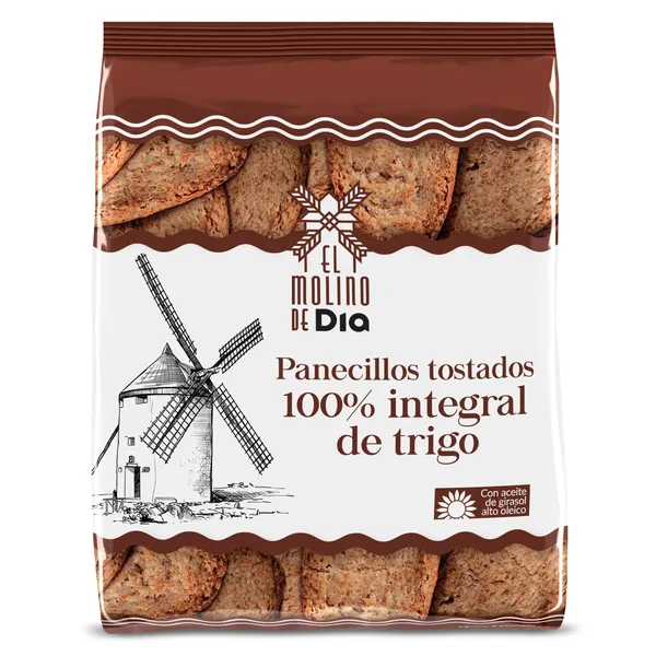 Panecillos tostados integral El Molino de Dia 225 g 2