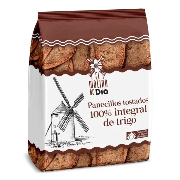 Panecillos tostados integral El Molino de Dia 225 g 3