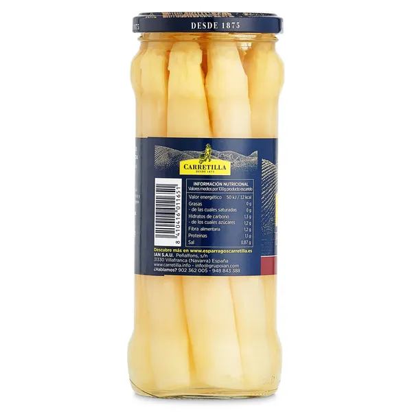 Espárragos blancos muy gruesos 5/8 piezas Carretilla frasco 325 g 3