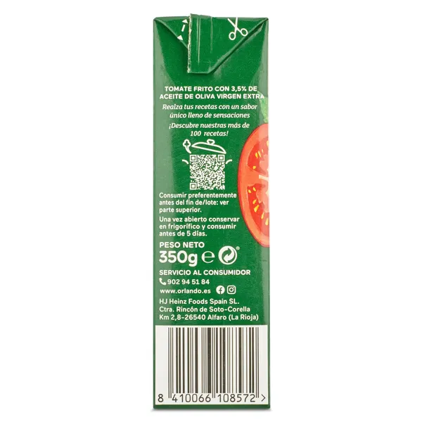 Tomate frito con aceite oliva Orlando 350 g 4