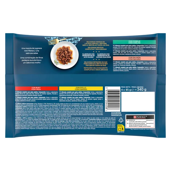 Alimento para gatos en mini filetes en salsa Gourmet 4 x 85 g 3