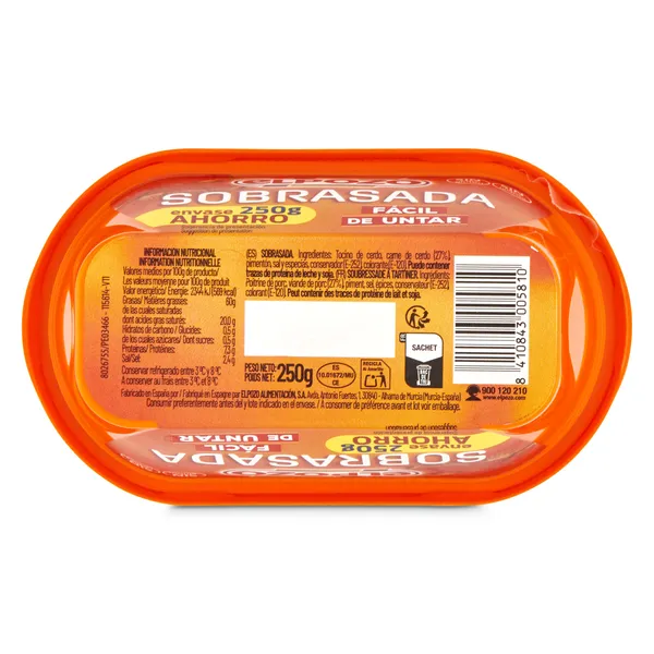Sobrasada Elpozo tarrina 250 g 2
