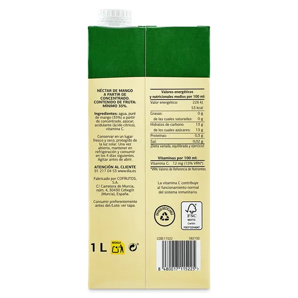 Néctar de mango Dia Saborfera 1 L 4