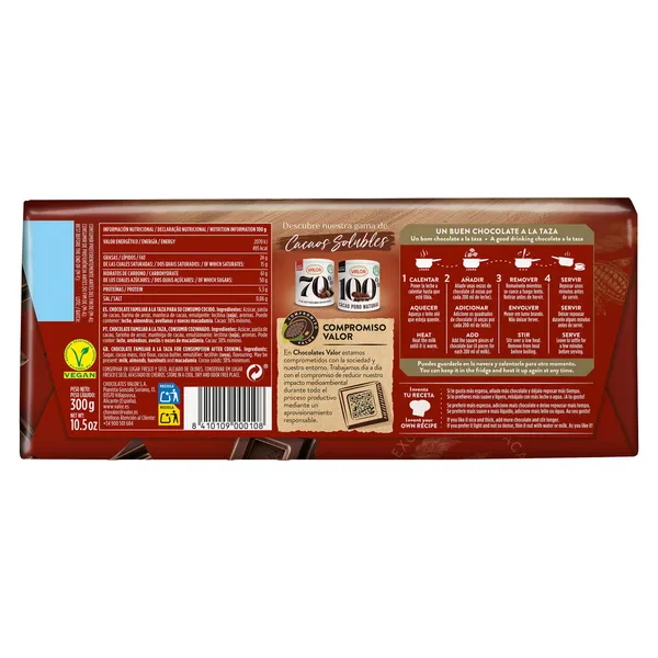 Chocolate para hacer a la taza Valor 300 g 2