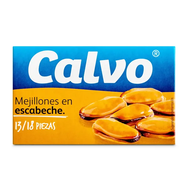 Mejillones en escabeche 13/18 piezas Calvo lata 69 g 2