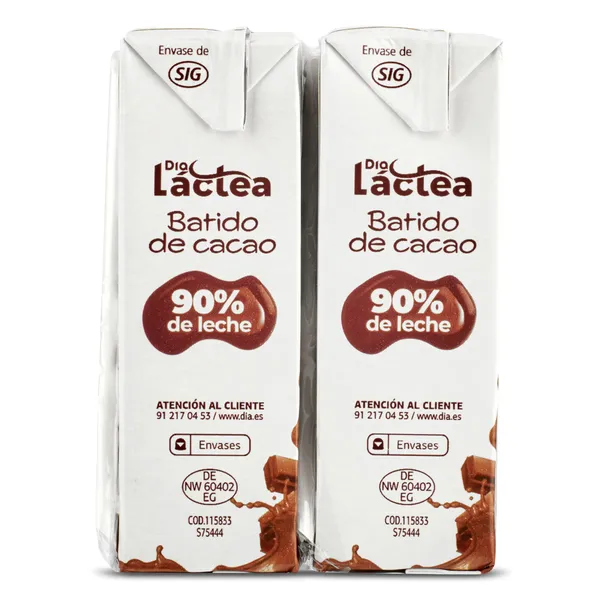 Batido de cacao 90% leche Dia Láctea 6 x 200 ml 4