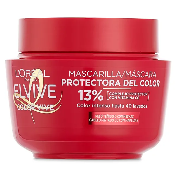 Mascarilla capilar color vive Elvive frasco 310 ml