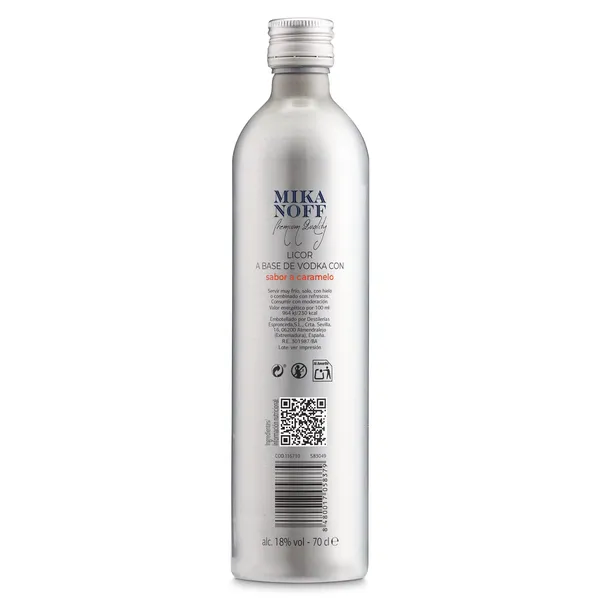 Vodka con sabor a caramelo Mikanoff botella 70 cl 2