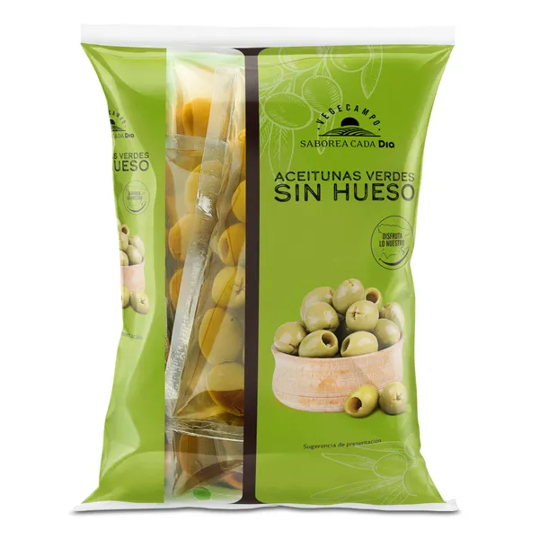 Aceitunas verdes sin hueso Dia Vegecampo 3 x 75 g 2