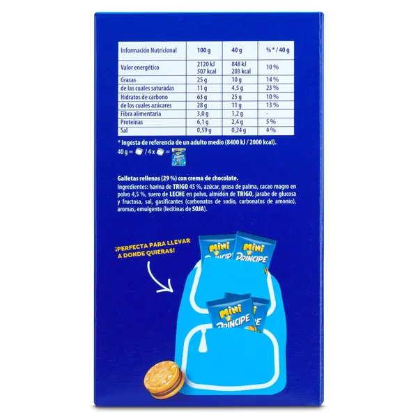 Mini galletas rellenas de chocolate Principe 160 g 3
