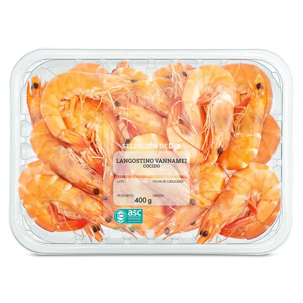 Langostino cocido Selección de Dia bandeja 400 g 2
