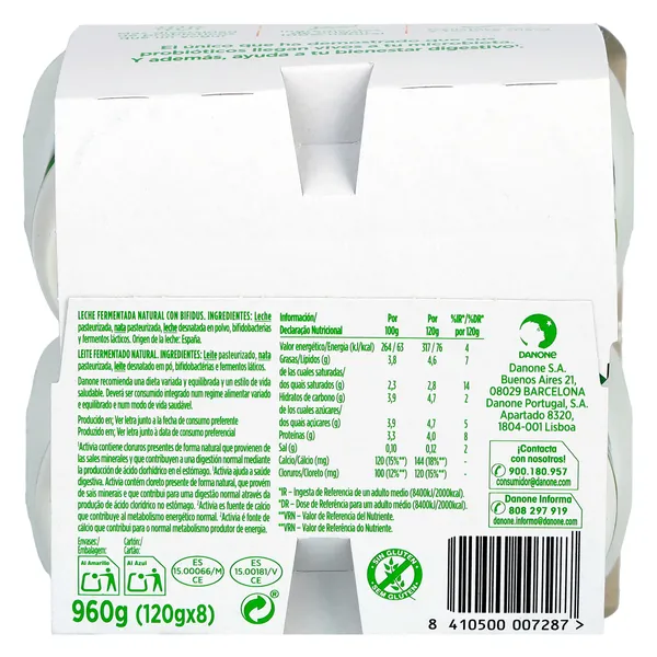 Bífidus natural Activia pack 8 x 120 g 4