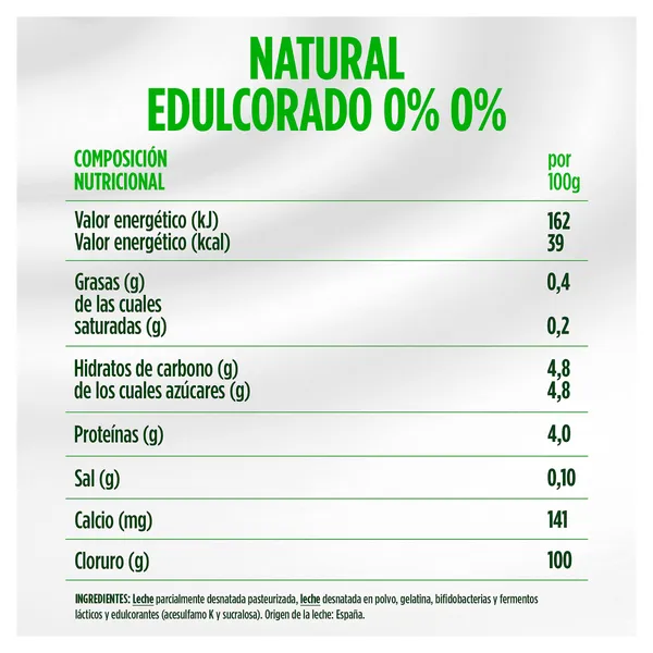 Bífidus natural desnatado edulcorado Activia vaso 8 x 120 g 4