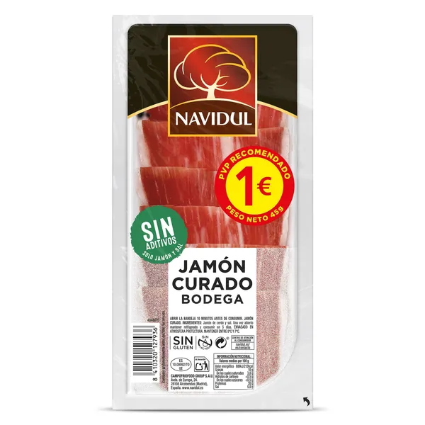 Jamón curado Navidul 45 g 2