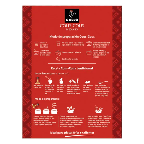 Cous cous Gallo caja 500 g 3