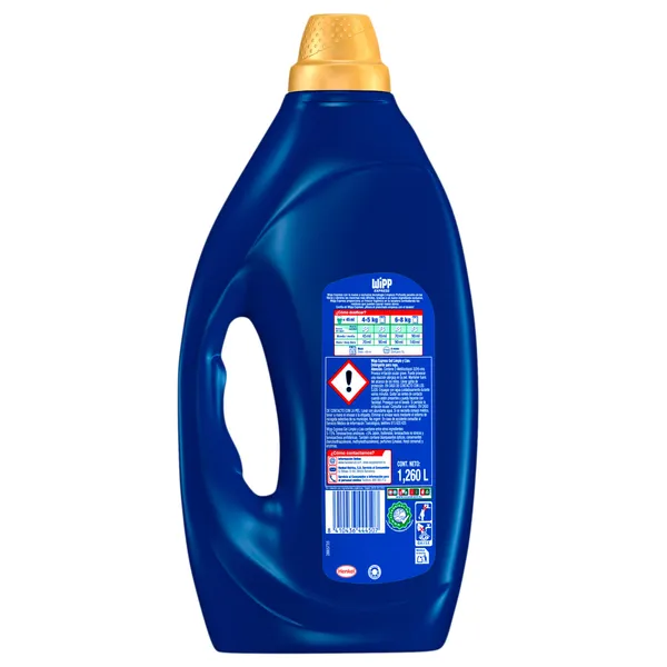 Detergente máquina líquido limpio y liso Wipp Express botella 28 lavados 2