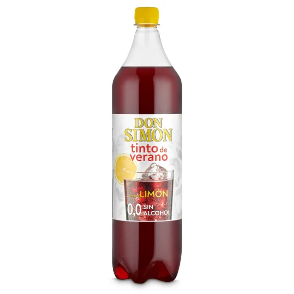 Tinto de verano con limón sin alcohol Don Simón botella 1.5 l