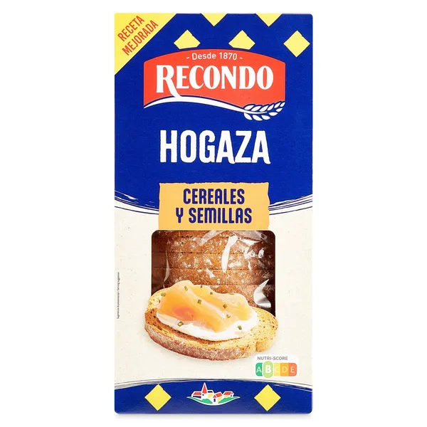 Hogaza de pan cereales y semillas Recondo caja 240 g 2