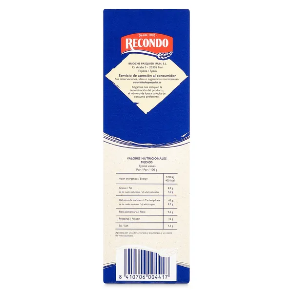 Hogaza de pan cereales y semillas Recondo caja 240 g 4