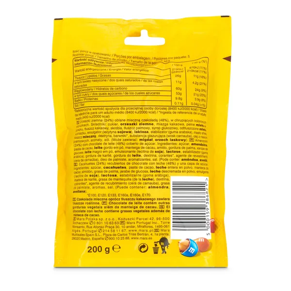 Cacahuete recubierto de chocolate con leche M&M's 200 g 3