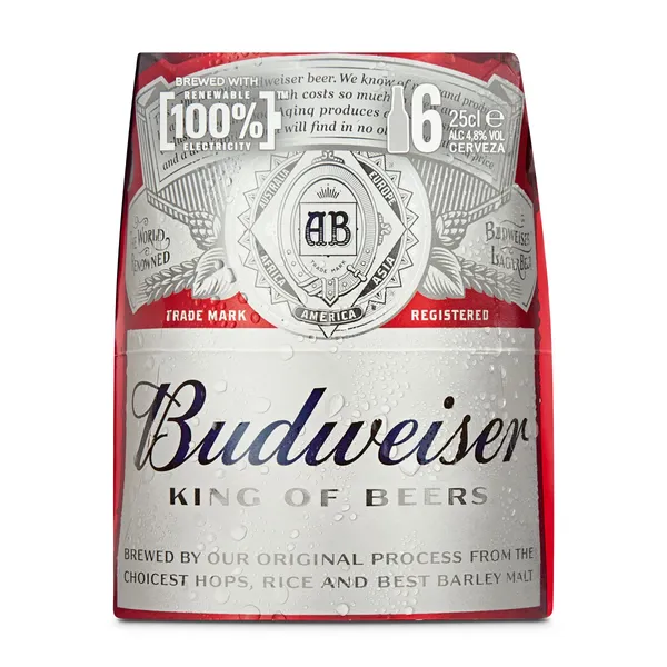 Cerveza Budweiser botella 6 x 25 cl 2