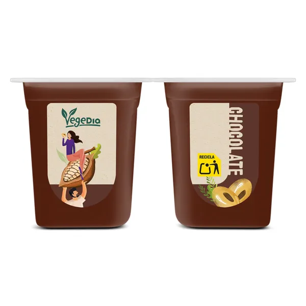 Postre vegetal de soja con chocolate Dia Vegedia pack 4 x 100 g 2